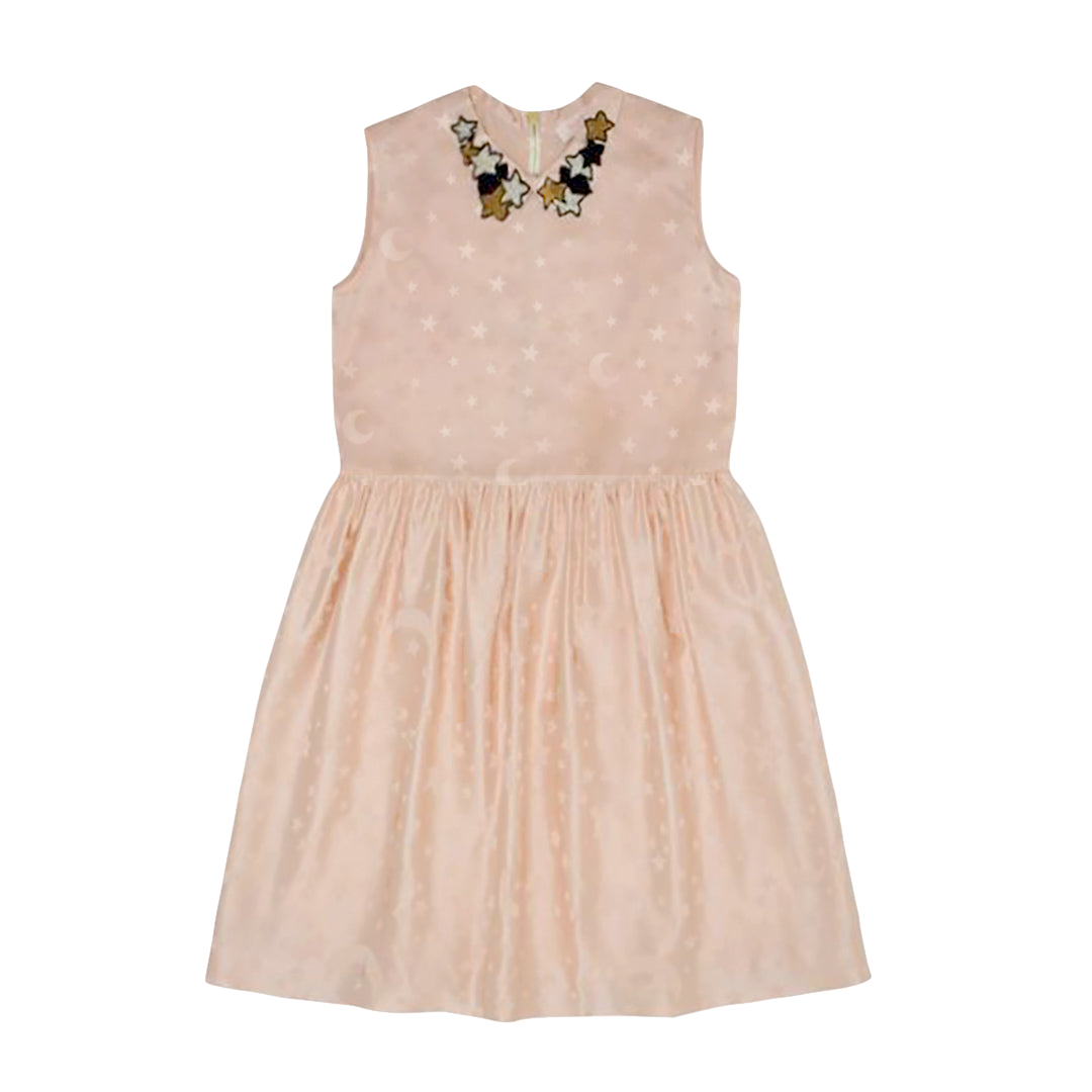Najma Patch Collar Dress - Beige - SEMSEM - Girls' Dresses von SEMSEM