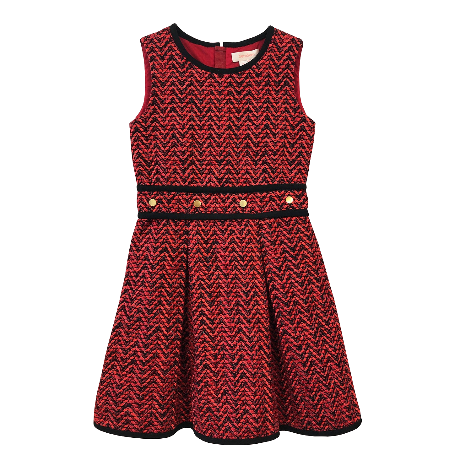 Sameera Dress - Red - Red - SEMSEM - Girls' Dresses von SEMSEM