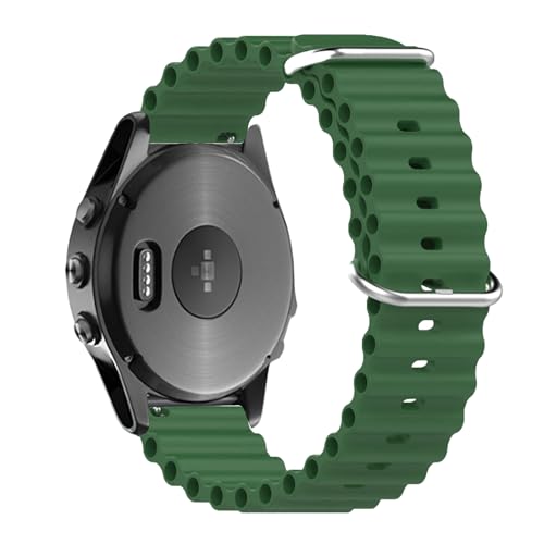 Armband Kompatibel mit Garmin Forerunner 245, Weich Silikon Sport Armbänder Kompatibel mit Garmin Forerunner 245 Music Einstellbar Armband für Damen Herren Ersatzgurt Zubehör (Grün) von SENAYAH
