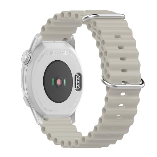 SENAYAH Armband Kompatibel mit COROS PACE 2/APEX 2, Weich Silikon Sport Armbänder Kompatibel mit COROS APEX 2/PACE 2 Einstellbar Armband für Damen Herren Ersatzgurt Zubehör (Beige) von SENAYAH