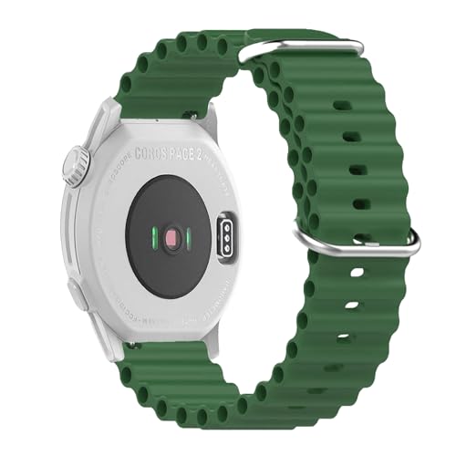 SENAYAH Armband Kompatibel mit COROS PACE 2/APEX 2, Weich Silikon Sport Armbänder Kompatibel mit COROS APEX 2/PACE 2 Einstellbar Armband für Damen Herren Ersatzgurt Zubehör (Grün) von SENAYAH