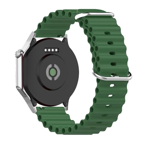 SENAYAH Armband Kompatibel mit OnePlus Watch 3, Weich Silikon Sport Armbänder Kompatibel mit OnePlus Watch 3 Einstellbar Armband für Damen Herren Ersatzgurt Zubehör Uhrenarmband (Grün) von SENAYAH
