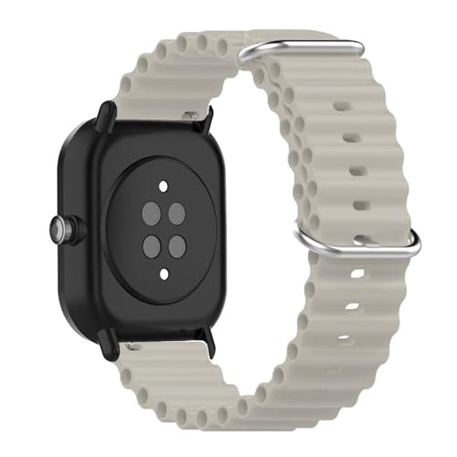 SENAYAH Armband Kompatibel mit Redmi Watch 4, Weich Silikon Sport Armbänder Kompatibel mit Redmi Watch 4 Einstellbar Armband für Damen Herren Ersatzgurt Zubehör Uhrenarmband (Beige) von SENAYAH