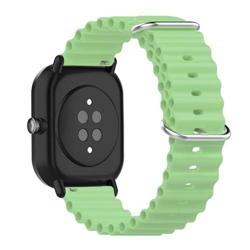 SENAYAH Armband Kompatibel mit Redmi Watch 4, Weich Silikon Sport Armbänder Kompatibel mit Redmi Watch 4 Einstellbar Armband für Damen Herren Ersatzgurt Zubehör Uhrenarmband (Hellgrün) von SENAYAH