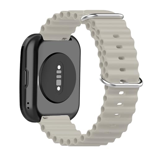 SENAYAH Armband Kompatibel mit Redmi Watch 5 Active/5 Lite, Weich Silikon Sport Armbänder Kompatibel mit Redmi Watch 5 Lite/5 Active Armband für Damen Herren Ersatzgurt Zubehör (Beige) von SENAYAH