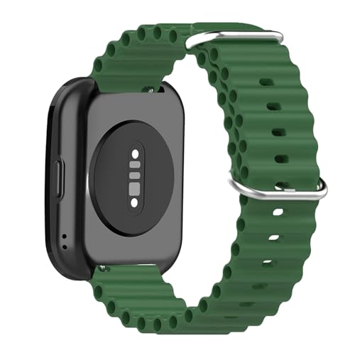 SENAYAH Armband Kompatibel mit Redmi Watch 5 Active/5 Lite, Weich Silikon Sport Armbänder Kompatibel mit Redmi Watch 5 Lite/5 Active Armband für Damen Herren Ersatzgurt Zubehör (Grün) von SENAYAH