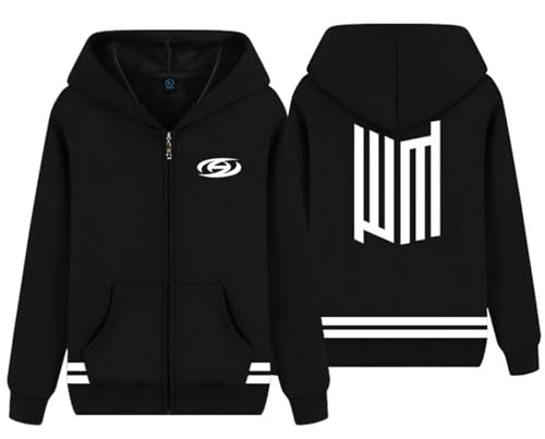 SENCOTEL ATEEZ Kpop Zip Hoodies Herren The Fellowship Reißverschluss Sweatshirts Damen Break The Wall World Tour Jacke Hoodie, Weltreise, 42 von SENCOTEL