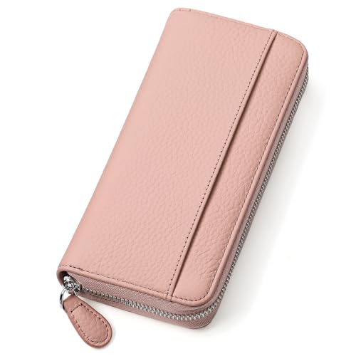 SENDEFN Damen Geldbörse, Portemonnaie Damen Groß im Langformat, Kartenetui RFID-Blockierung, Geldbeutel mit Reißverschluss und Vielen Fächern von SENDEFN