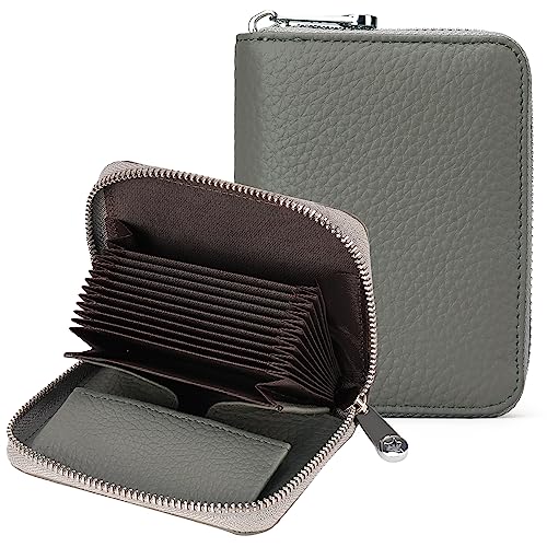 SENDEFN Geldbörse Damen, Portemonnaie mit Reißverschluss und viele Fächer, Geldbeutel Leder, RFID-Schutz Kartenhalter mit vielen Fächern, klein und im Kurzformat Brieftasche Für Frauen von SENDEFN