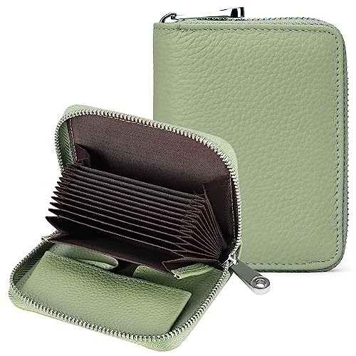 SENDEFN Geldbörse Damen, Portemonnaie mit Reißverschluss und viele Fächer, Geldbeutel Leder, RFID-Schutz Kartenhalter mit vielen Fächern, klein und im Kurzformat Brieftasche Für Frauen von SENDEFN
