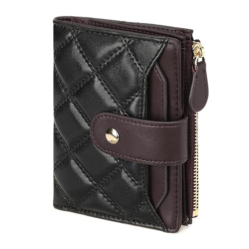 SENDEFN Geldbörse Damen Klein Geldbeutel Damen mit RFID-Schutz Damen Geldbörse Leder Portemonnaie Damen mit Vielen Fächern und Zipper Münzfach von SENDEFN