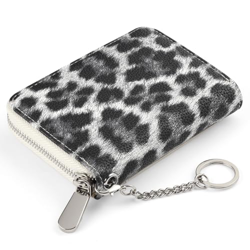 SENDEFN Geldbörse Damen Klein Kreditkartenetui für Damen mit RFID-Schutz Kleines Kartenetui Portmonee mit 16 Fächer Kartenetui Portemonnaie Leder mit Reißverschluss und Schlüsselanhänger von SENDEFN