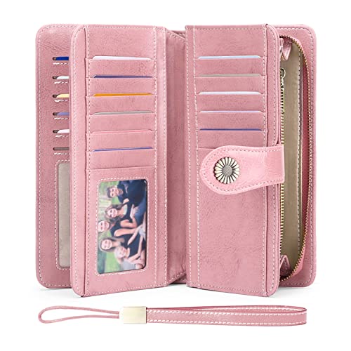SENDEFN Geldbörse Damen Leder Portmonee Gross Frauen Clutch RFID Schutz Blocking große Kapazität Lang Geldbeutel mit 24 Kartenfächer und Portemonnaie Abnehmbare Handschlaufe SENDEFN Geldbörse Damen Leder Portmonee Gross Frauen Clutch RFID Schutz Blocking große Kapazität Lang Geldbeutel mit 24 Kartenfächer und Portemonnaie Abnehmbare Handschlaufe von SENDEFN