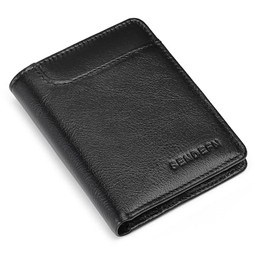 SENDEFN Geldbörse Herren Leder mit RFID-Schutz - Portemonnaie Herren - 7 Fächer für Kreditkarten - Portmonee Inkl Geschenkbox von SENDEFN