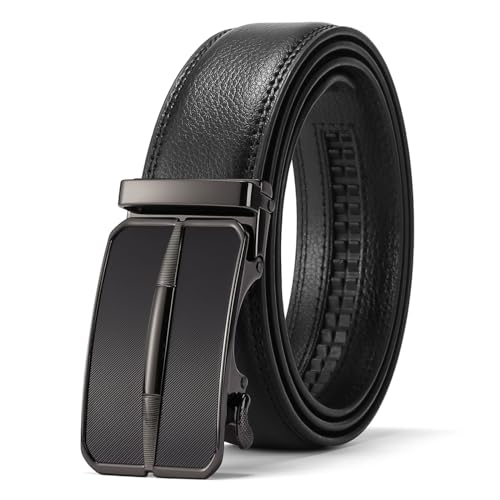 SENDEFN Gürtel Herren, Ledergürtel herren, Gürtel Ratsche Automatikschließe für Herren Jeans und Business Anzug, Breit 35mm,Größe Einstellbar Belt von SENDEFN