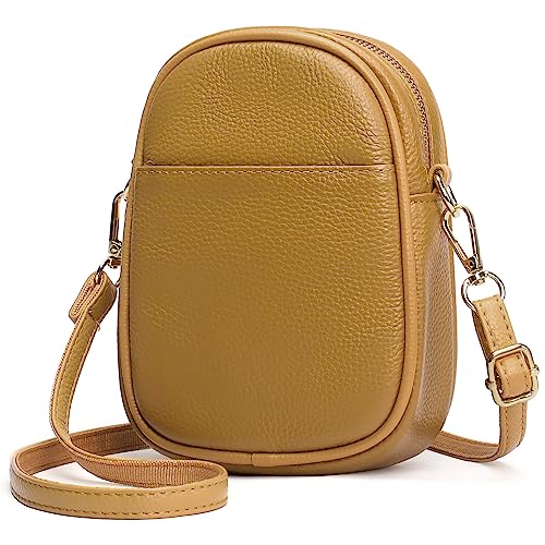 SENDEFN Handy Umhängetasche Damen, Leder Handytasche zum Umhängen Geldbörse Damen, Brieftasche mit Verstellbar Abnehmbar Schultergurt, Crossbody Schultertasche für Frauen Mädchen von SENDEFN