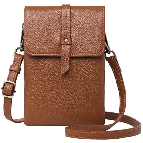 SENDEFN Handytasche zum Umhängen Damen, Crossbody Handy Schultertasche mit Kartenfächer, Leder Geldbörse Damen Handy Umhängetasche mit Verstellbar Abnehmbar Schultergurt für Handy unter 6,7 Zoll von SENDEFN