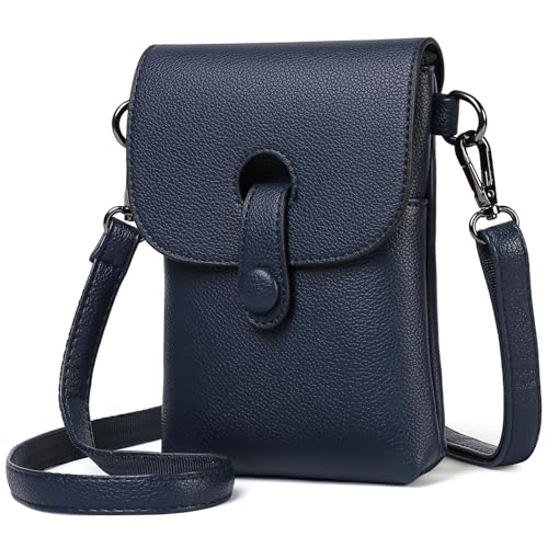 SENDEFN Handytasche zum Umhängen Damen, Crossbody Handy Schultertasche mit Kartenfächer, Veganes Leder Geldbörse Damen Handy Umhängetasche mit Verstellbar Abnehmbar Schultergurt von SENDEFN