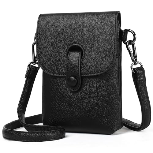 SENDEFN Handytasche zum Umhängen Damen, Crossbody Handy Schultertasche mit Kartenfächer, Veganes Leder Geldbörse Damen Handy Umhängetasche mit Verstellbar Abnehmbar Schultergurt von SENDEFN