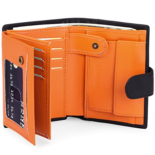 SENDEFN Herren Geldbörsen mit RFID Schutz, Groß Echtleder Portemonnaie Herren in Hochformat, Trifold Geldbeutel für Männer, Brieftasche Wallet Portmonee mit 16 Kartenfächer & Münzfach von SENDEFN