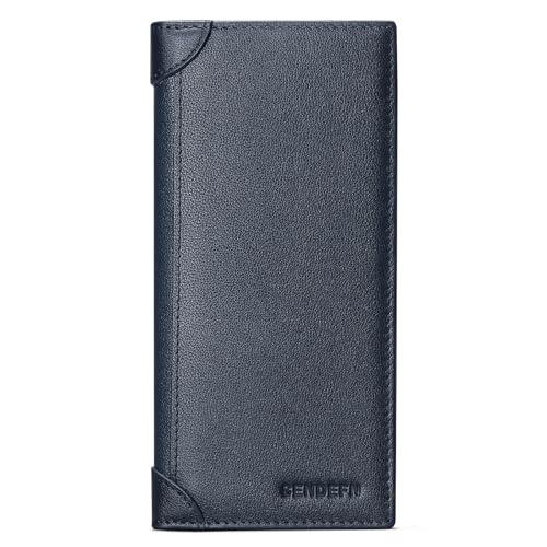 SENDEFN Geldbörse Herren Echtem Leder - Portmonee Herren Bifold mit RFID Schutz - 13 Kartenfächern Geldbeutel Slim Wallet von SENDEFN
