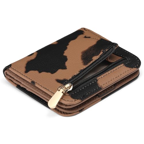 SENDEFN Damen Geldbeutel Klein mit RFID-Schutz, Portemonnaie Damen Klein und im Kurzformat, Geldbörse Damen mit 6 Kartenfächern und 1 ID Fenster von SENDEFN