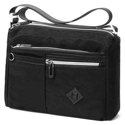 SENDFEN Kleine Schultertasche aus Nylon – Multifunktionale Umhängetasche Damen - Crossbody Bag - Leichte Taschen Damen Klein von SENDEFN