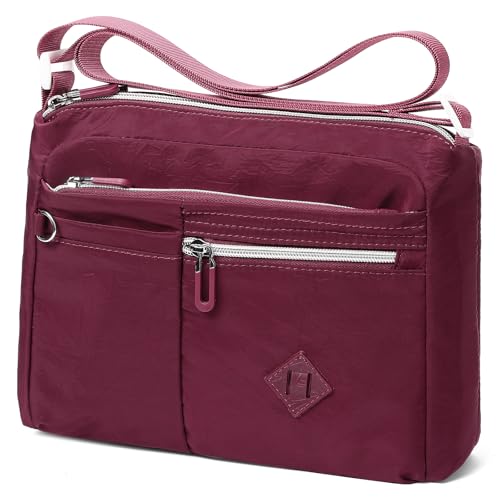 SENDFEN Kleine Schultertasche aus Nylon – Multifunktionale Umhängetasche Damen - Crossbody Bag - Leichte Taschen Damen Klein von SENDEFN