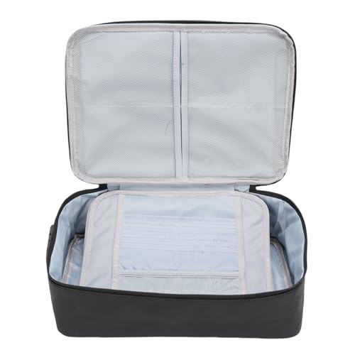 SENECESLI Fireproof Dokumentbox mit Sperre, Glasfaserdatei Organisator Multi Layer, Tragbarer Reisspeicherfall für Wichtige Dokumentezertifikate Datei von SENECESLI