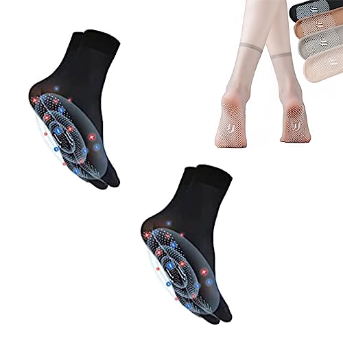 SENGHUI Pearlmoon Tomaline Ionic Body Shaping Stretch Socken,Gesundheitssocken (2 PAAR Schwarz), 35-40 von SENGHUI