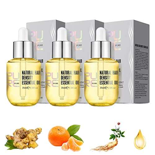 SENGHUI Purc Natural Hair Density Essential Oil,Purc Oil for Hair Growth,35ml Ginger Hair Regrowth Serum for Men Women (105ml/35ml 3pcs), Anzahl Der Teile: 1 von SENGHUI