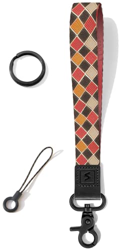 SENLLY Armband Schlüsselanhänger Kurz, Originellem Musterdesign Schlüsselband für Schlüssel von SENLLY