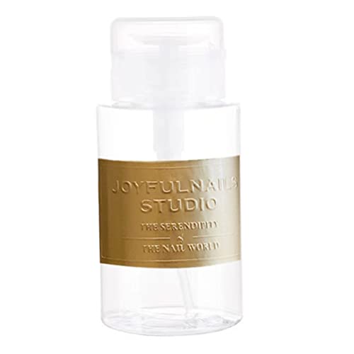 SENRN 1PC Nail Polish Remover Pump Dispenser Push Down Cleanser Bottle Clear Liquid Container 200ml von SENRN