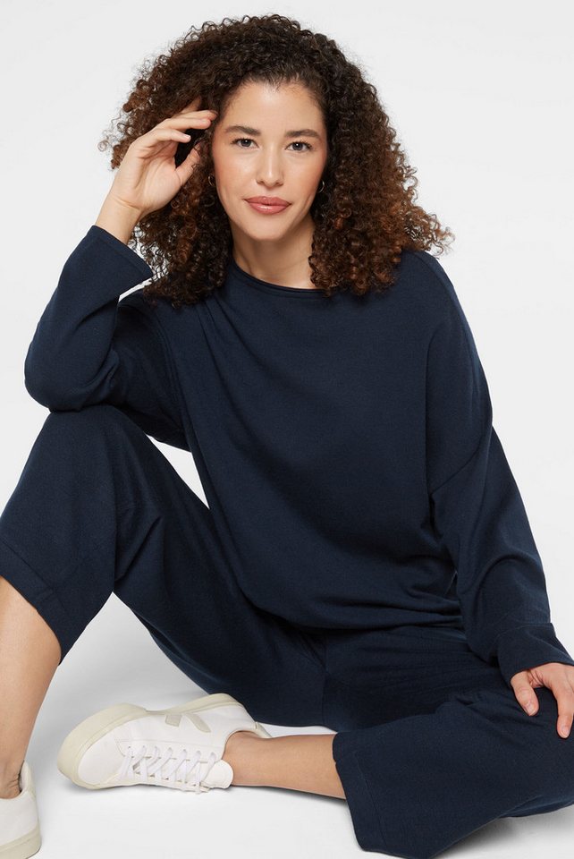 SENSES.THE LABEL Rundhalspullover mit Rollsäumen von SENSES.THE LABEL
