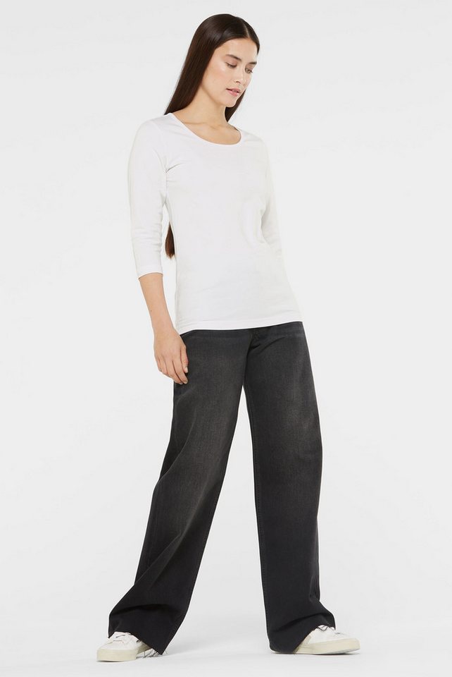 SENSES.THE LABEL Rundhalsshirt mit Elasthan-Anteil von SENSES.THE LABEL