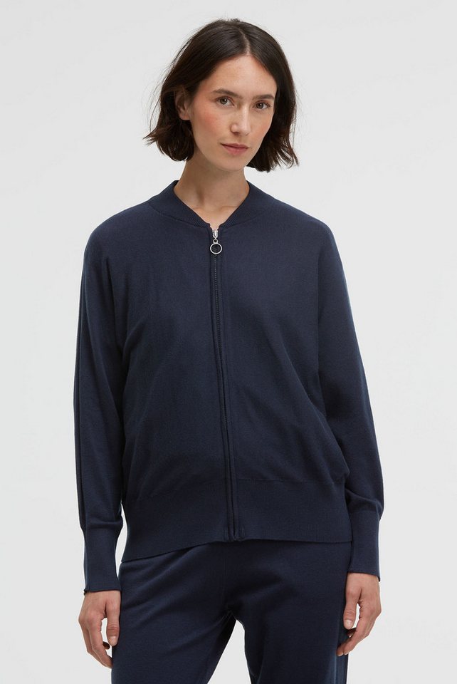 SENSES.THE LABEL Strickjacke mit Blousonkragen und Fledermausärmeln von SENSES.THE LABEL