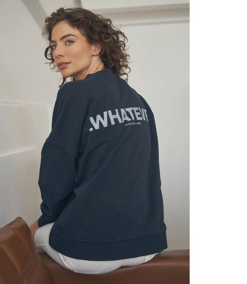 SENSES.THE LABEL Sweatshirt,Sweatshirt STAR:LIGHT mit gewaschener Optik und Backprint Print von SENSES.THE LABEL