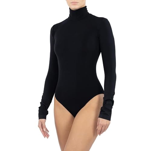 SENSI' Body Damen Rollkragen Langer Arm Mikrofaser Nahtlos Seamless Made in Italy von SENSI'