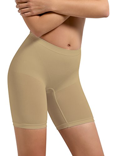 SENSI' Maxi Miederpants Damen Plus Size Figurformendes Curvy Höschen Made in Italy (54-58, Beige) von SENSI'