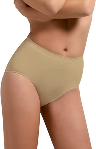 SENSI' Maxi Slip Damen Curvy Figurformend Plus Size Nahtlos Made in Italy (46-50, Schwarz) von SENSI'