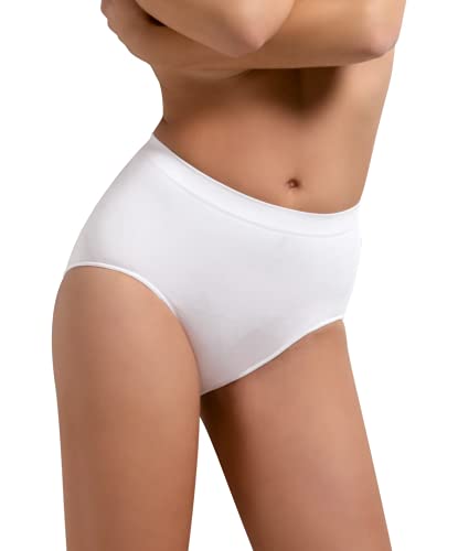 SENSI' Maxi Slip Damen Curvy Figurformend Plus Size Nahtlos Made in Italy (50-54, Beige) von SENSI'