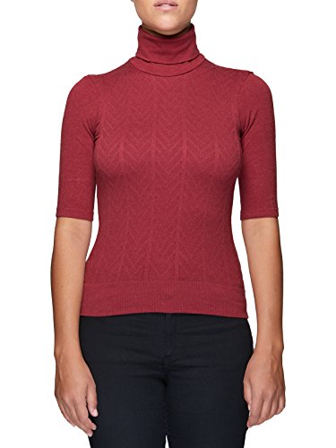 SENSI' Pullover Damen Rollkragen halber Arm Strickmode Made in Italy von SENSI'