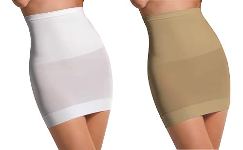 SENSI' Schlankheits-Petticoat Mantel Hoch tailliert Nahtlos - Made in Italy von SENSI'