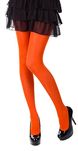 Sentelegri bunte blickdichte Strumpfhose 60 DEN 30 Farben Größen S-XL Gr. S, Orange von SENTELEGRI