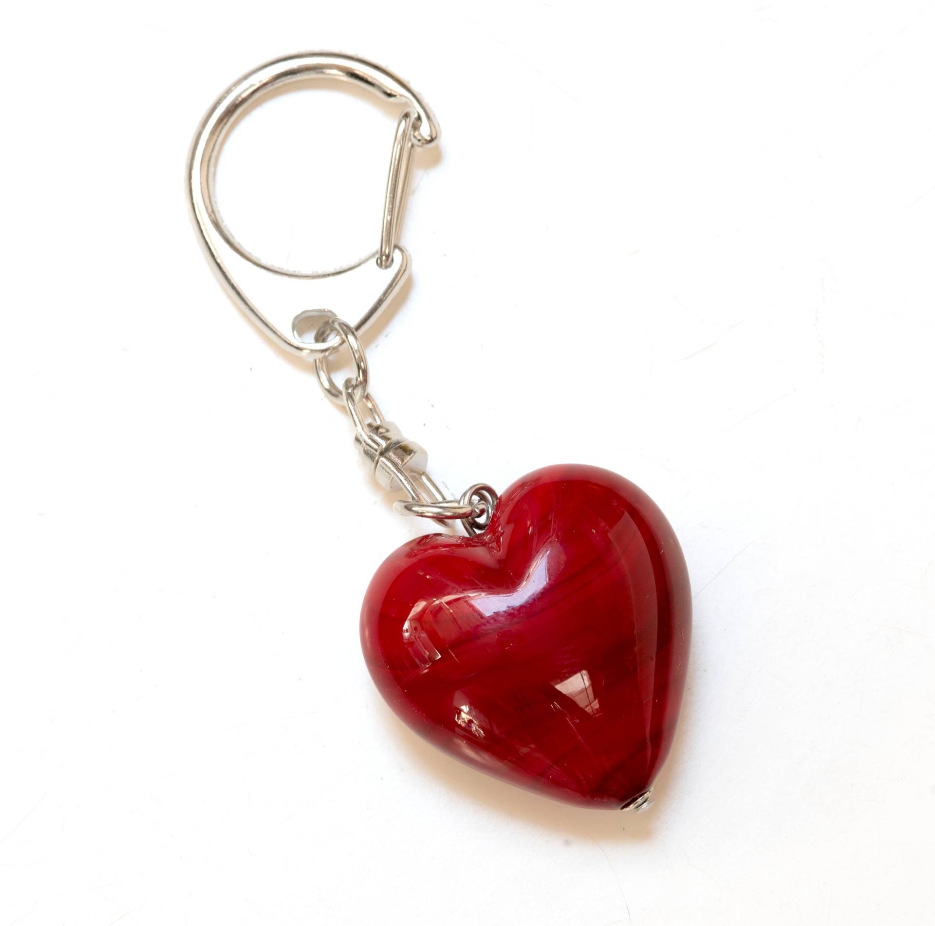 Keyheart Murano Glas Schlüsselanhänger Handmade in Von Cesare Sent Original Made Italy Lustige Accessoire Mode Handwerk Herz von SENTMURANO