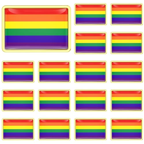 SEPGLITTER 24 Stück LGBT Pins Anstecker Regenbogen Broschen, LGBT Regenbogen Flagge Pin Homosexuell Stolz Broschen Progress Flag Anstecknadel für Revers Damen Herren von SEPGLITTER