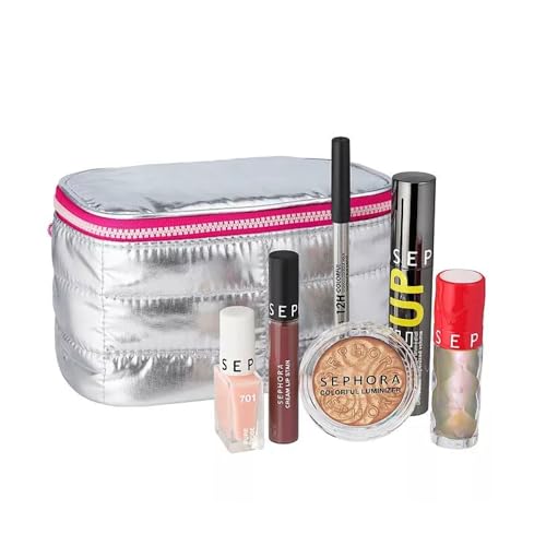Sephora Favorites Moving Lights Collection Makeup Mania Set - 6 Full Size Must-Haves - Luminizer - Lip Stain - Eye Pencil - Mascara - Lip Plumper and Nail Polish von SEPHORA