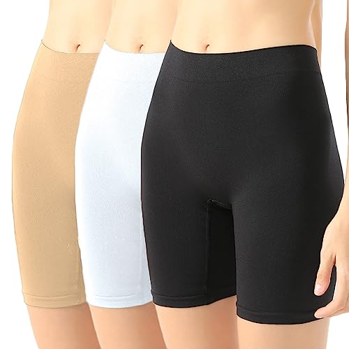 SEPMINDU Nahtlose Anti-Reibungs-Slip-Shorts für Damen unter Kleidern Glatte Sicherheitshöschen Unterwäsche Damen-Boxershorts mit langem Bein von SEPMINDU
