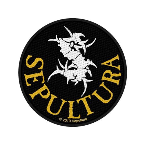 Sepultura Patch Sepultura Circular Band Logo Nue offiziell Schwarz Woven Sew on One Size von Sepultura