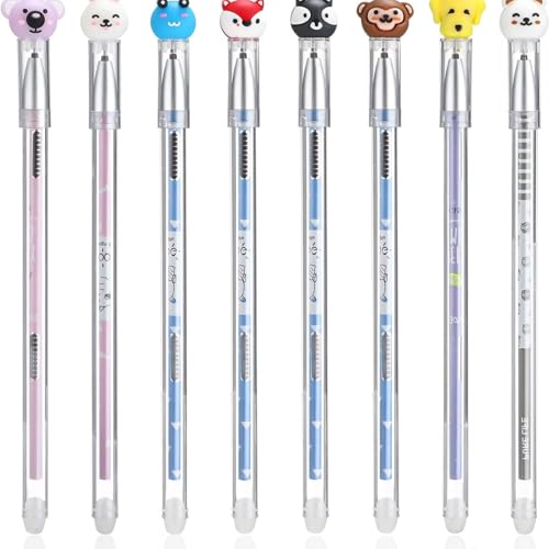 Tintenroller radierbar, 8 Radierbaren Stiften im Cartoon-Design, inklusive Panda mit Bambus - Entzückende Kawaii Schreibwaren für Junge Menschen & Erwachsene, Schule, Schreibwaren von SEPWGUMD